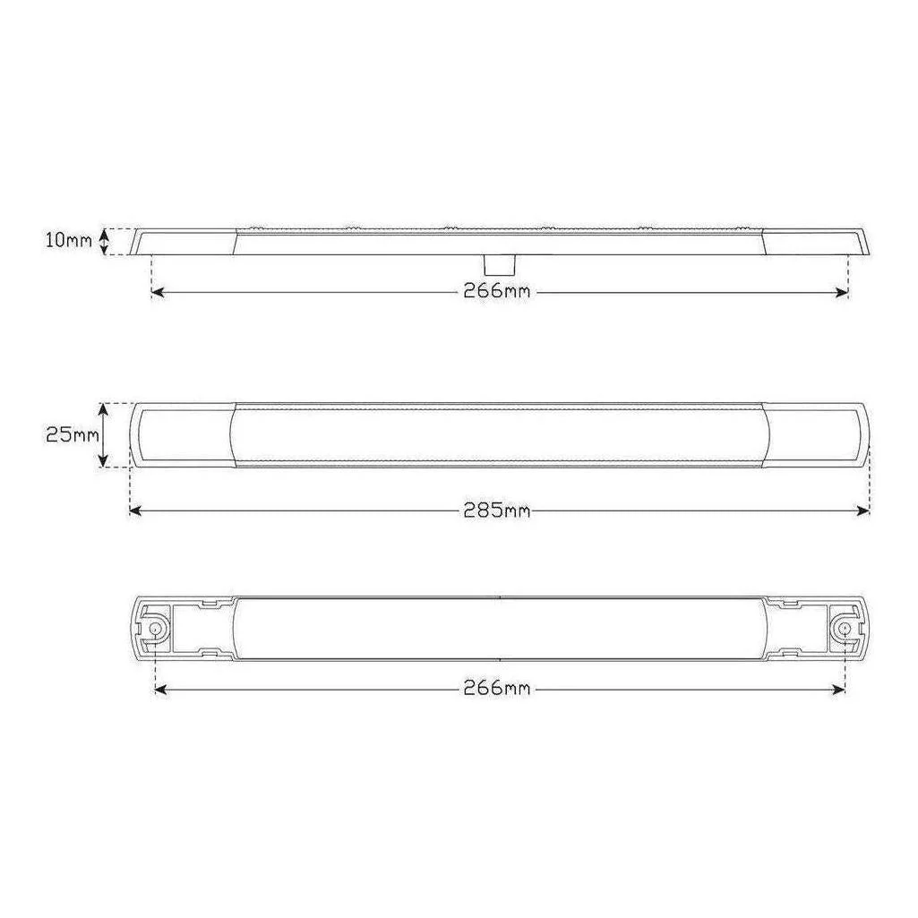 LED Autolamp 12V Slimline Stop/Tail/Indicator Taillight 285x25x10mm - Image 4