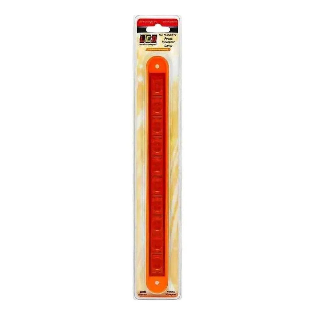 LED Autolamp 12V Strip Rear Amber Indicator 237x25x3mm - Image 3