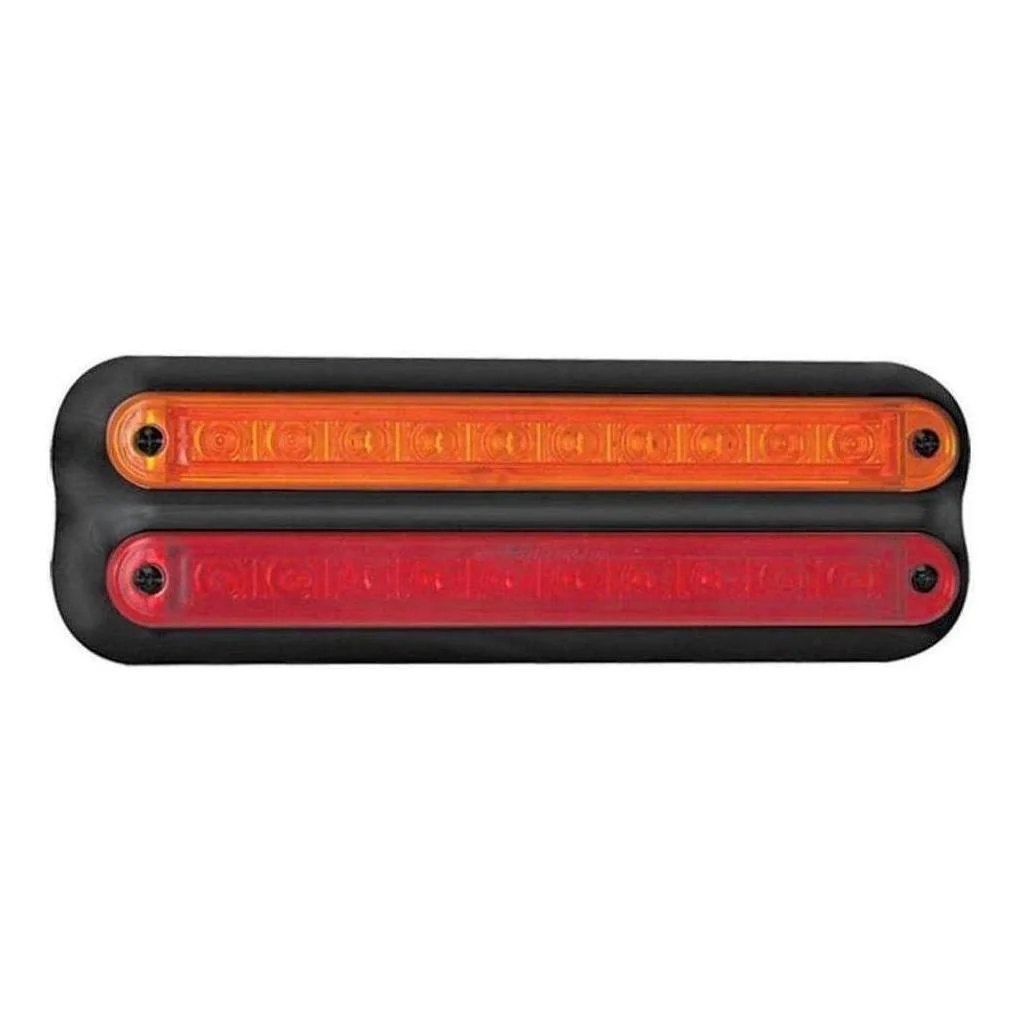 LED Autolamp 12V Strip Stop/Tail/Indicator Taillight Black 258x82x17mm