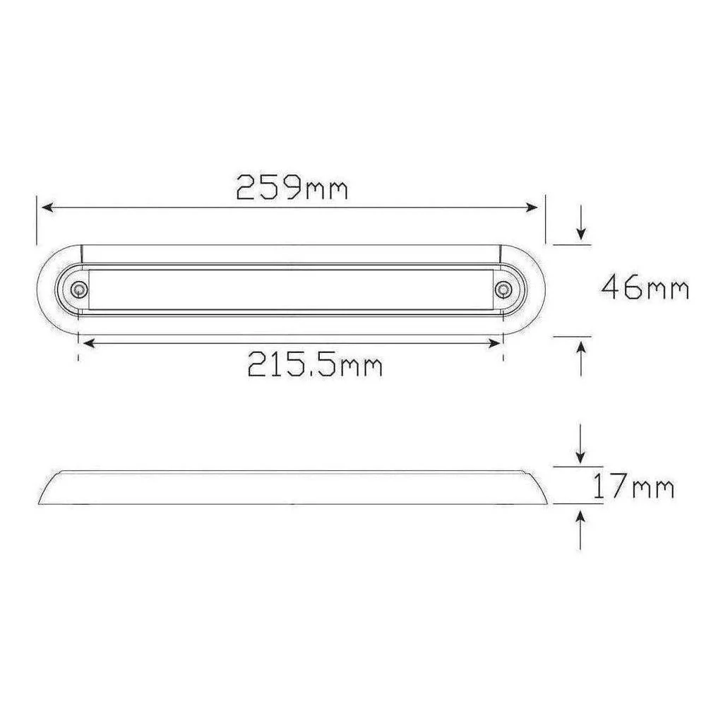 LED Autolamp Single Surface Mount Bracket Suits 235 Series Black - Image 2