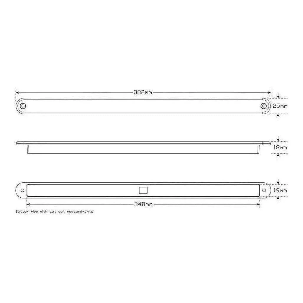 LED Autolamps 12V Reading Lamp Black 3 X 2 Watt - Image 3