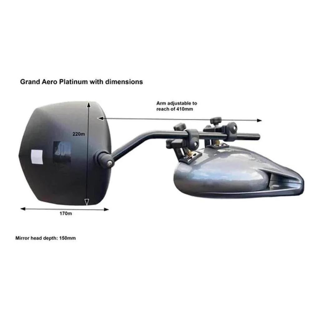 Leisure Tec Milenco Platinum Grand Aero Mirror Twin Pack - Image 3