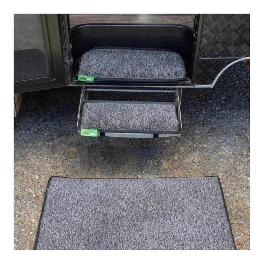 MUK Mat Rounded Caravan Step Small Mat  26 x 55cm Dark Grey - Image 3