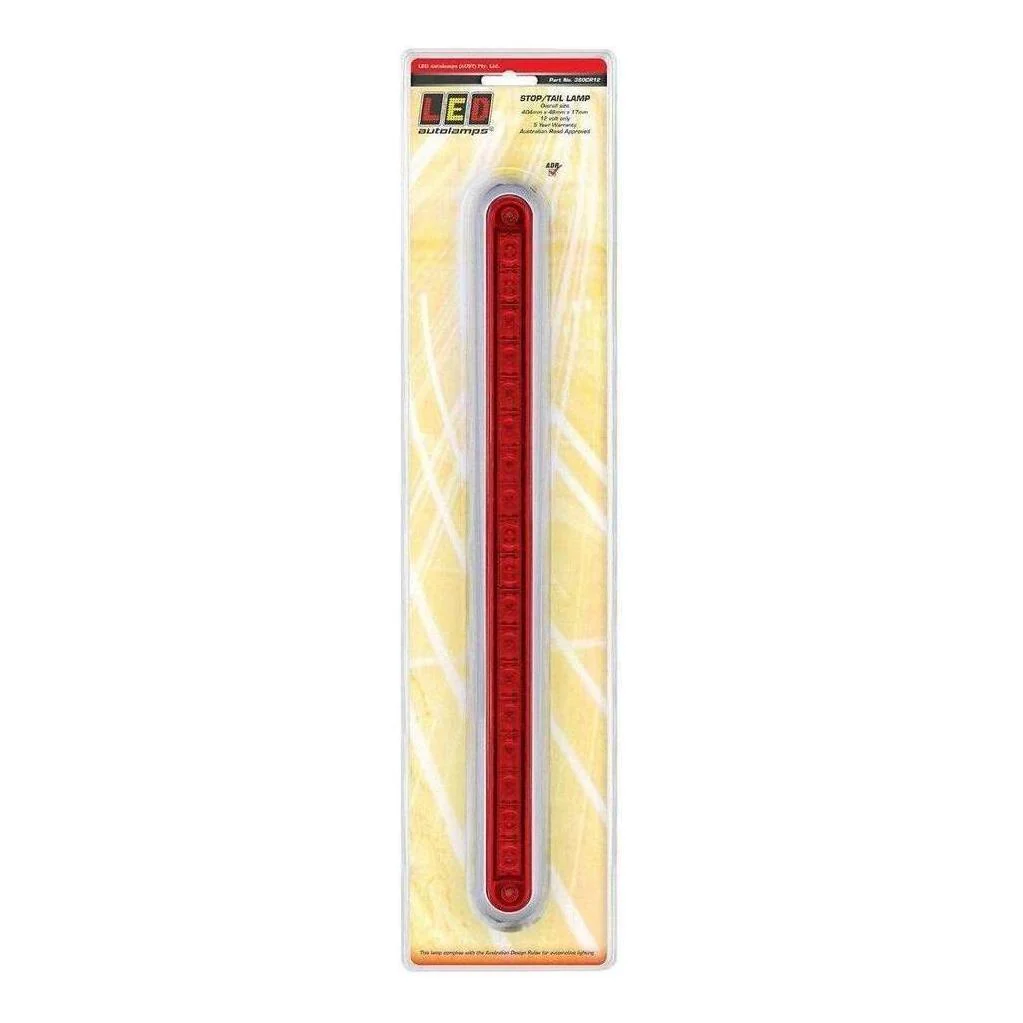 LED Autolamp 12V Stop/Tail LED Strip Light In Chrome Bracket Blister - Image 3