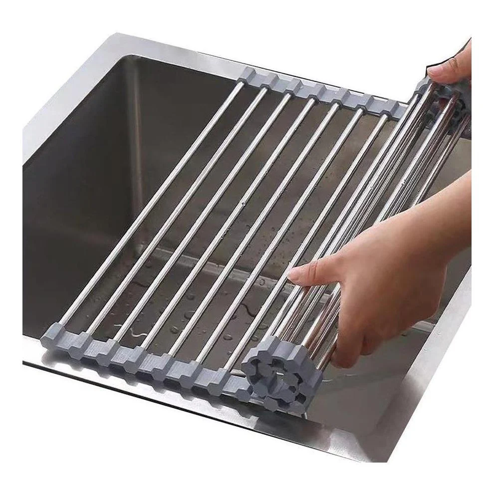 Roll Up Foldable Dish Drying Rack 330 x 425mm - Matte Black - Image 8