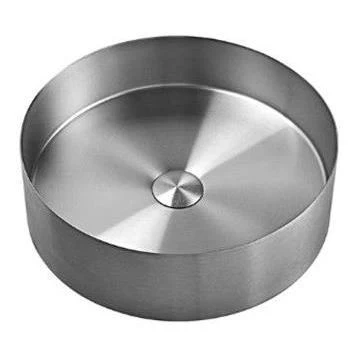 Round Single Bowl Sink Basin 280mm - Stainless Steel Gun Metal Including Waste