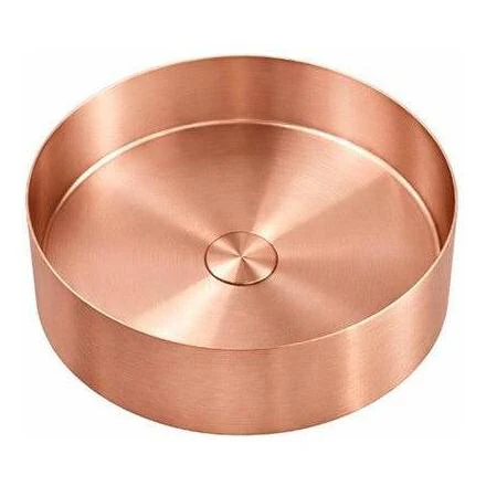 Round Single Bowl Sink Basin 280mm - Stainless Steel Rose Gold Including Waste