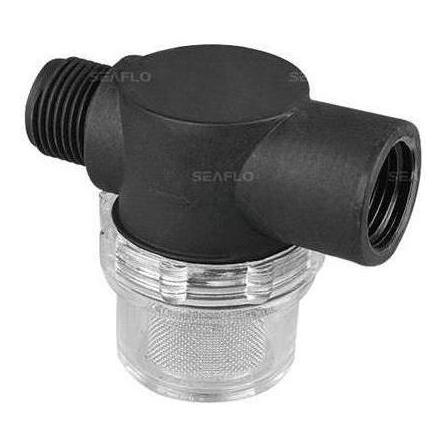 Seaflo Inline Water Pump Filter 1/2 MNPT - F Fitting Suitable for 33/34/42/44/51/54 Series Pumps
