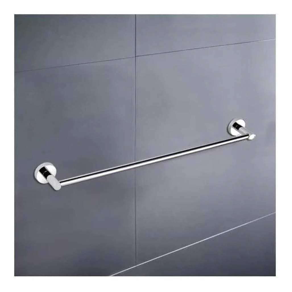 Opus Round Single Rail Towel Rack 600mm Chrome - Image 3