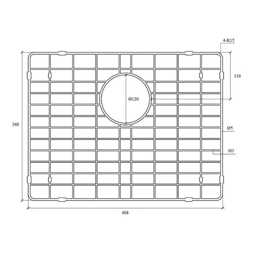 Belgique Sink Basin Protector Grid 540 - Stainless Steel Brushed Satin - Image 2