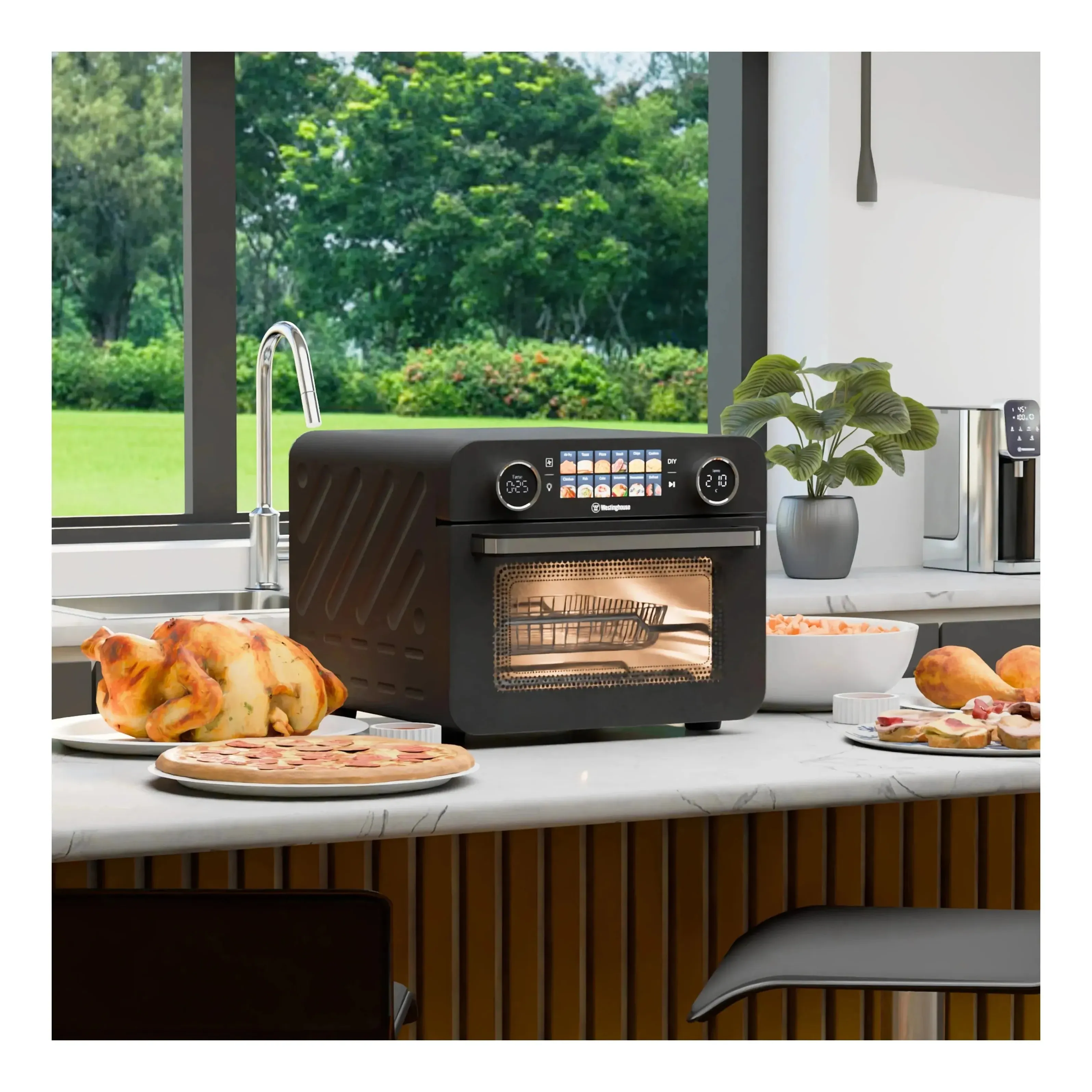 Westinghouse 2200W Digital Air Fryer Benchtop Oven 421 x 436 x 365mm - Image 8