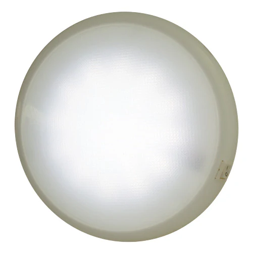 Whitevision 10 - 30v 10 Inch 6W Round LED Oyster Light Inc On / Off Switch