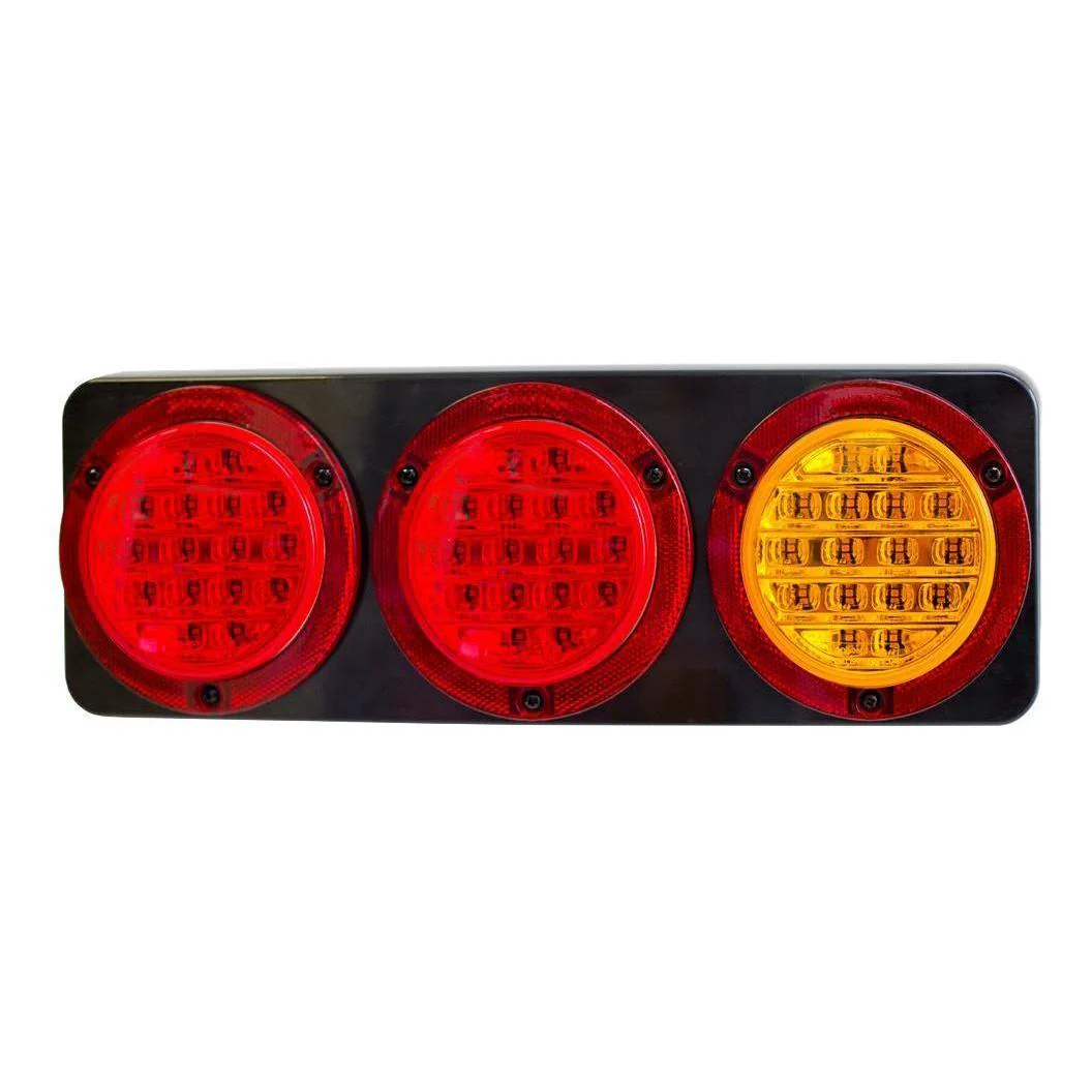 Whitevision 9 - 33V 4" LED Rear Combination Lamp Stop/Tail/Indicator Black Base