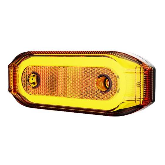 Whitevision 9 - 33V Halotrack Amber Side Marker Reflector 128 x 46 x 18mm Screw Mount