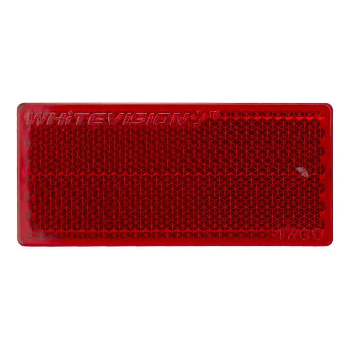 Whitevision Red Reflector 70 x 30 x 7.5mm Inc Adhesive Backing